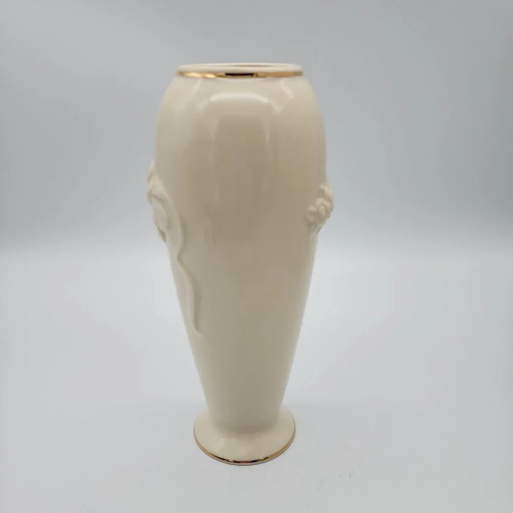 3 Lenox Collections Rose Blossom Medium Vases 24K Gold Trim NIB Item #091352